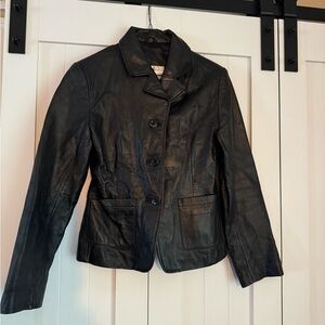 Vintage Albert Duke Women’s Black Genuine Leather Jacket Size Medium